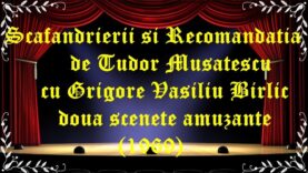 Scafandrierii și Recomandatia de Tudor Musatescu cu Grigore Vasiliu Birlic sceneta amuzanta (1969) latimp.eu teatru