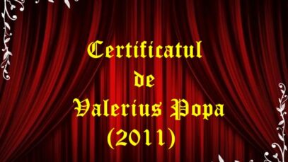 Certificatul de Valerius Popa