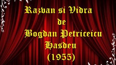 Razvan si Vidra de Bogdan Petriceicu Hasdeu (1955) teatru radiofonic latimp.eu