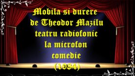 Mobilă și durere de Theodor Mazilu teatru radiofonic la microfon comedie (1984)