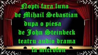 Nopti fara luna de Mihail Sebastian dupa o piesa de John Steinbeck teatru audio drama la microfon latimp.eu teatru