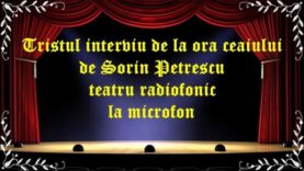 Tristul interviu de la ora ceaiului de Sorin Petrescu teatru radiofonic la microfon latimp.eu teatru