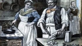 Alexandre Dumas the Elder, known as „Dumas Pere”, preparing his oyster omelette