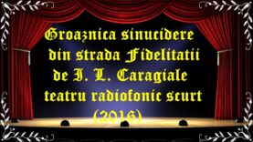 latimp.eu teatruGroaznica sinucidere din strada Fidelităţii – I. L. Caragiale teatru radiofonic scurt (2016)